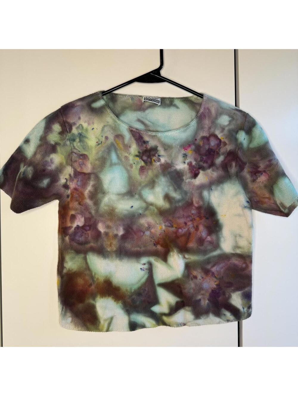 Vintage Basic Editions Medium Tie-Dye Cotton Knit Top